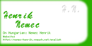 henrik nemec business card